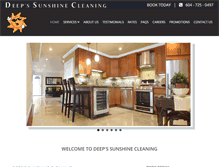 Tablet Screenshot of deepssunshinecleaning.com